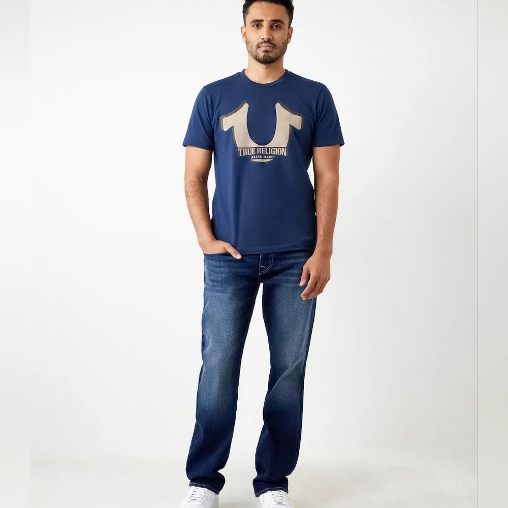 HORSESHOE LOGO SHORT SLEEVE TEE BY TRUE RELIGION. SIZE XXXL - Picture 1 of 4